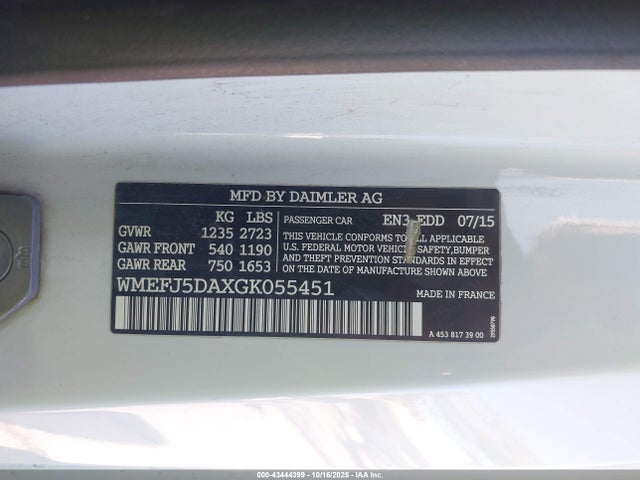 Smart Fortwo 2016 WMEFJ5DAXGK055451 Image 21