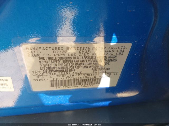 2022 NISSAN KICKS 3N1CP5BV0NL531047 Photo 8