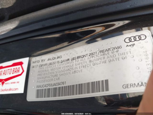 2018 AUDI S5 WAUC4CF59JA034761 Photo 8
