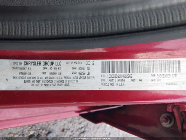 2013 CHRYSLER 200 1C3CCBCG1DN612262 Photo 8