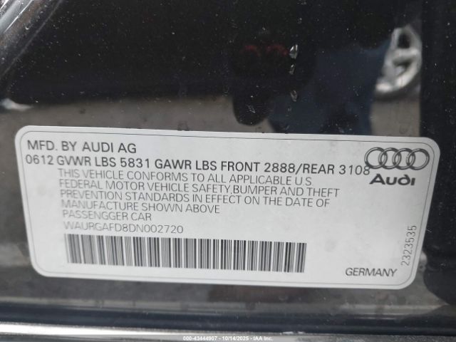 2013 AUDI A8 L WAURGAFD8DN002720 Photo 8