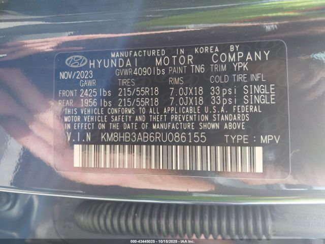 2024 HYUNDAI KONA KM8HB3AB6RU086155 Photo 8