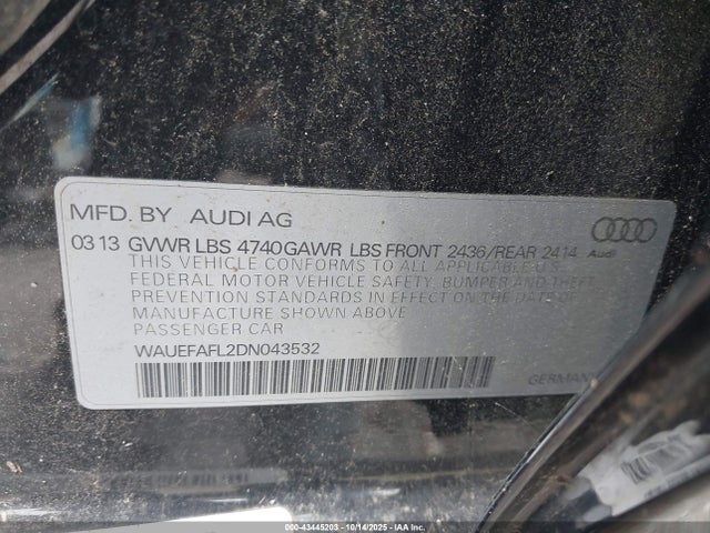 2013 AUDI A4 WAUEFAFL2DN043532 Photo 8