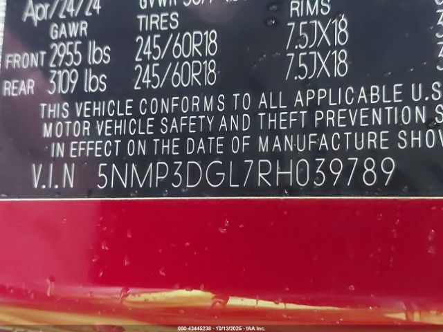 2024 HYUNDAI SANTA FE 5NMP3DGL7RH039789 Photo 8