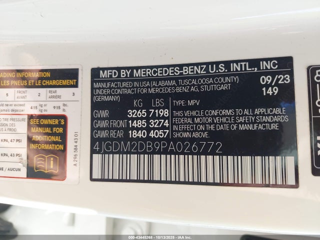 2023 MERCEDES-BENZ EQS 450+ SUV 4JGDM2DB9PA026772 Photo 8