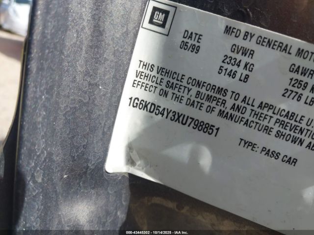 1999 CADILLAC DEVILLE 1G6KD54Y3XU798851 Photo 8