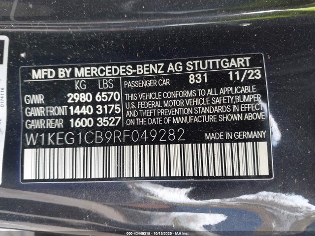 2024 MERCEDES-BENZ EQE 350 W1KEG1CB9RF049282 Photo 8