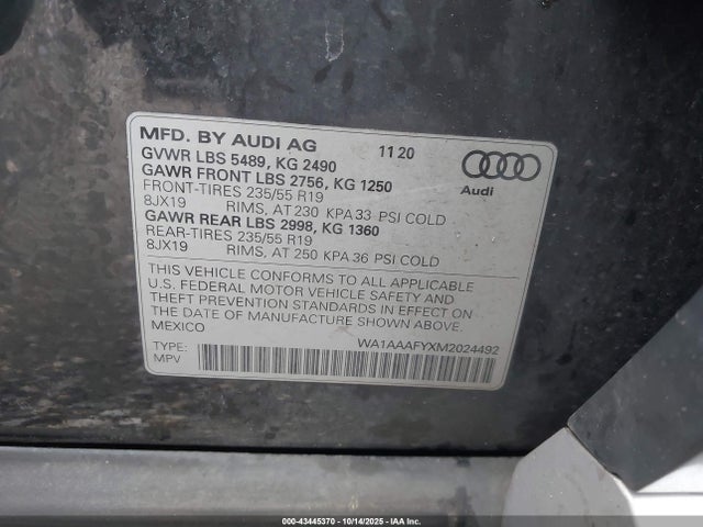 2021 AUDI Q5 WA1AAAFYXM2024492 Photo 8