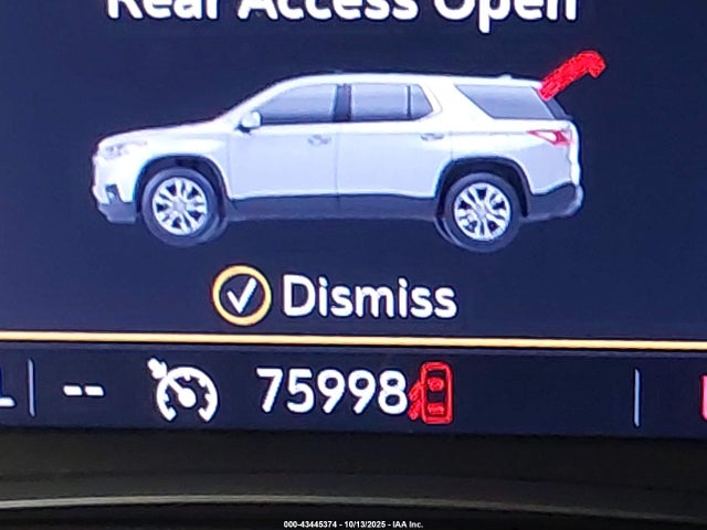 43445374 :رقم المزاد ، 1GNEVHKW6LJ123394 vin ، 2020 Chevrolet Traverse Awd Lt Leather مزاد بيع