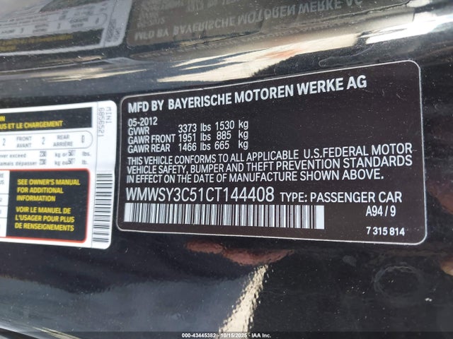 2012 MINI COOPER S WMWSY3C51CT144408 Photo 8