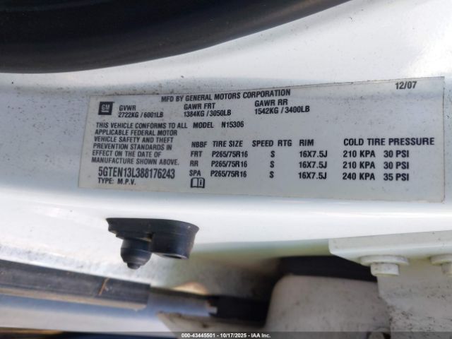 2008 HUMMER H3 SUV 5GTEN13L388176243 Photo 8