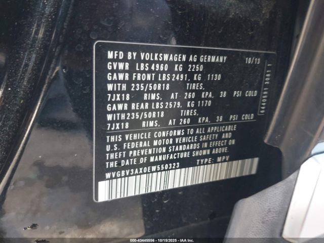 2014 VOLKSWAGEN TIGUAN WVGBV3AX0EW550323 Photo 8