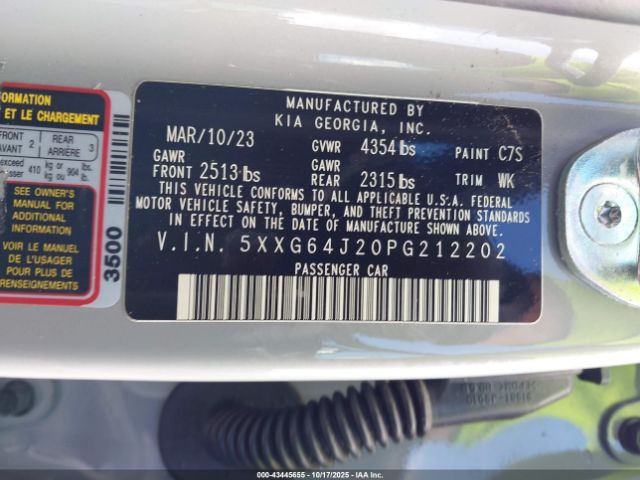 2023 KIA K5 5XXG64J20PG212202 Photo 8