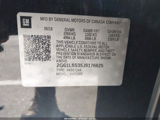 2018 CADILLAC XTS 2G61L5S35J9176925 Photo 8