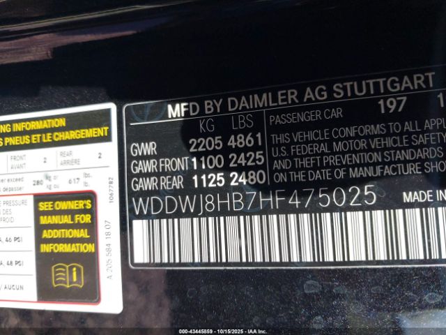 2017 MERCEDES-BENZ AMG C 63 WDDWJ8HB7HF475025 Photo 8