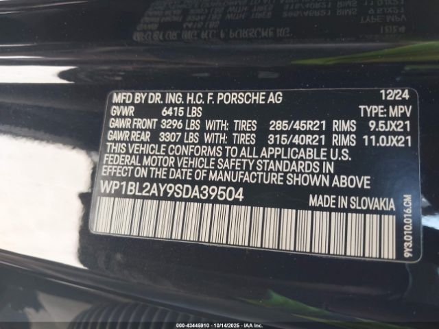 2025 PORSCHE CAYENNE COUPE WP1BL2AY9SDA39504 Photo 8