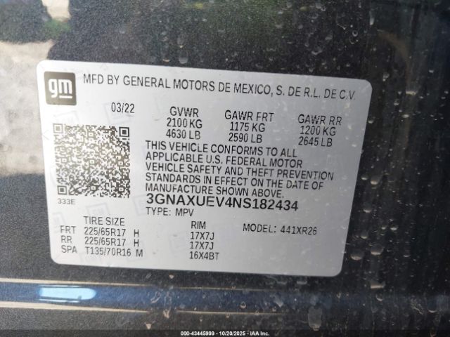 2022 CHEVROLET EQUINOX 3GNAXUEV4NS182434 Photo 8