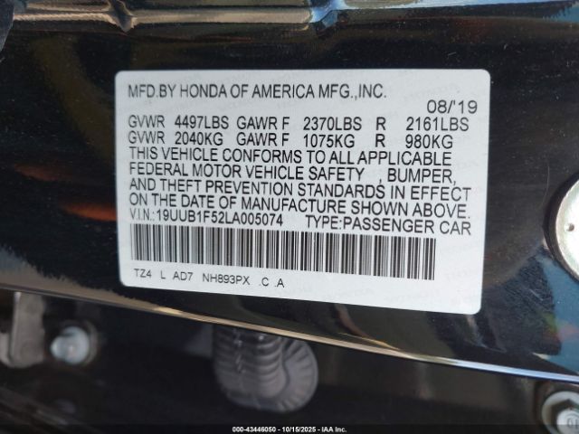 2020 ACURA TLX 19UUB1F52LA005074 Photo 8