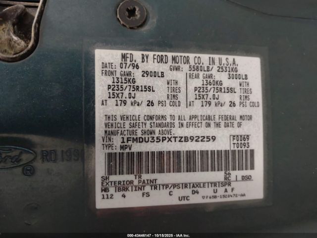 1996 FORD EXPLORER 1FMDU35PXTZB92259 Photo 8