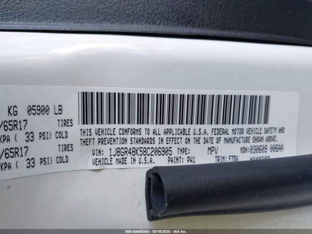 2008 JEEP GRAND CHEROKEE 1J8GR48K58C206905 Photo 8