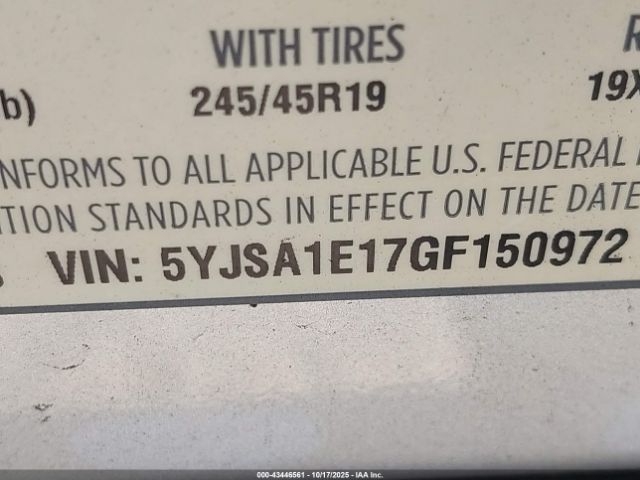 2016 TESLA MODEL S 5YJSA1E17GF150972 Photo 8