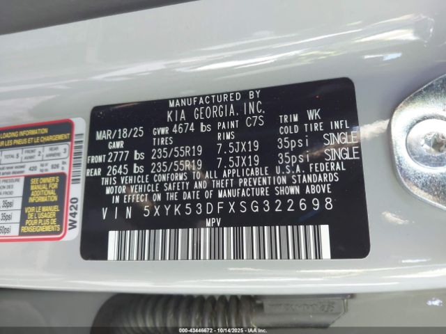 2025 KIA SPORTAGE 5XYK53DFXSG322698 Photo 8