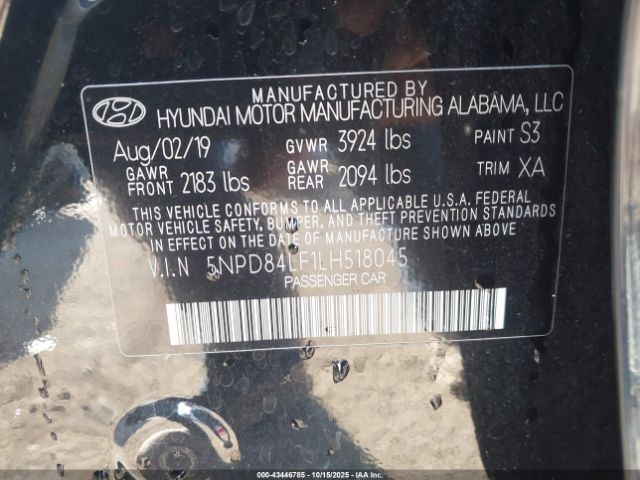 2020 HYUNDAI ELANTRA 5NPD84LF1LH518045 Photo 8