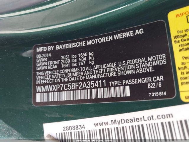 2015 MINI HARDTOP WMWXP7C58F2A35411 Photo 8