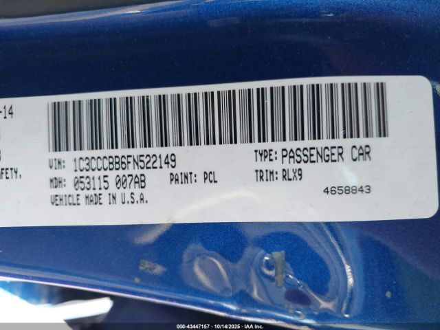 2015 CHRYSLER 200 1C3CCCBB6FN522149 Photo 8