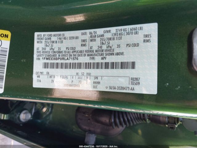 2024 FORD BRONCO 1FMEE8BP0RLA71576 Photo 8