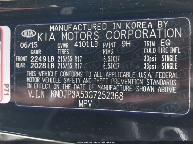 2016 KIA SOUL KNDJP3A53G7252368 Photo 8