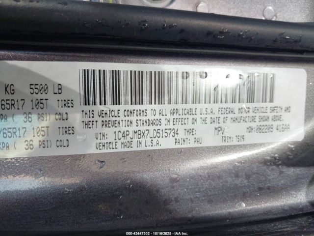 2020 JEEP CHEROKEE 1C4PJMBX7LD515734 Photo 8