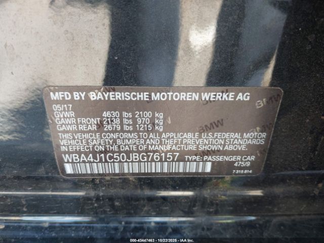 2018 BMW 430I GRAN COUPE WBA4J1C50JBG76157 Photo 8