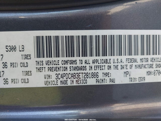 Dodge Journey 2014 3C4PDCAB3ET281886 Image 9