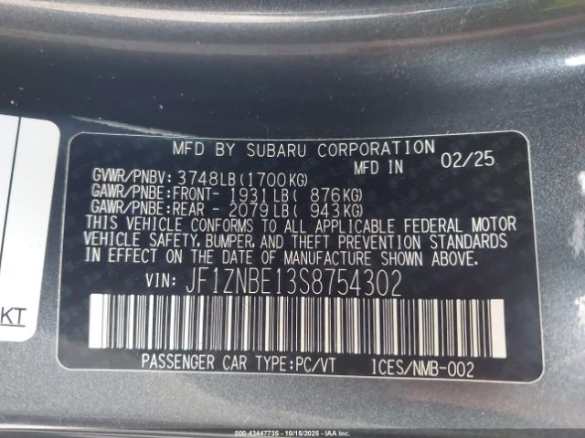 2025 TOYOTA GR86 JF1ZNBE13S8754302 Photo 8