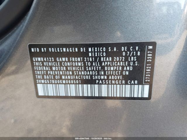 2019 VOLKSWAGEN JETTA 3VWG57BU0KM068501 Photo 8