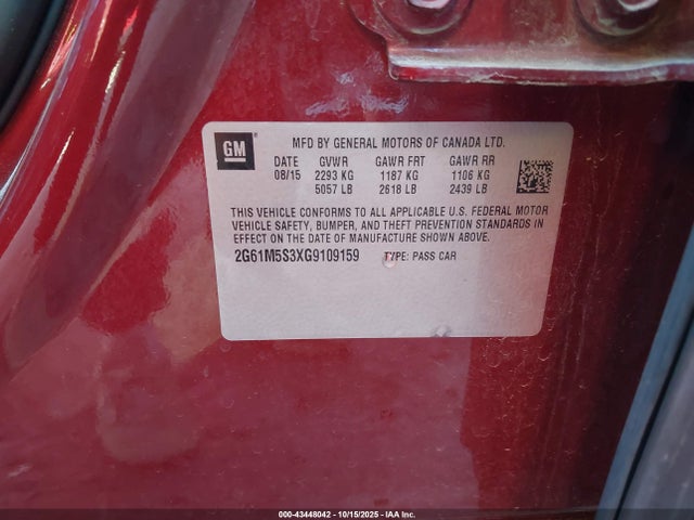 2016 CADILLAC XTS 2G61M5S3XG9109159 Photo 8