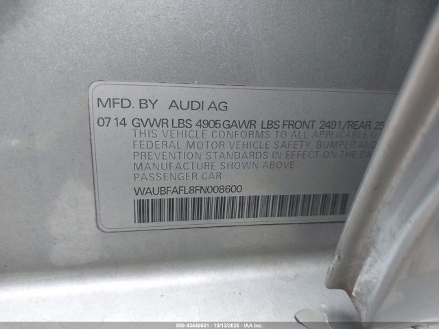 2015 AUDI A4 WAUBFAFL8FN008600 Photo 8
