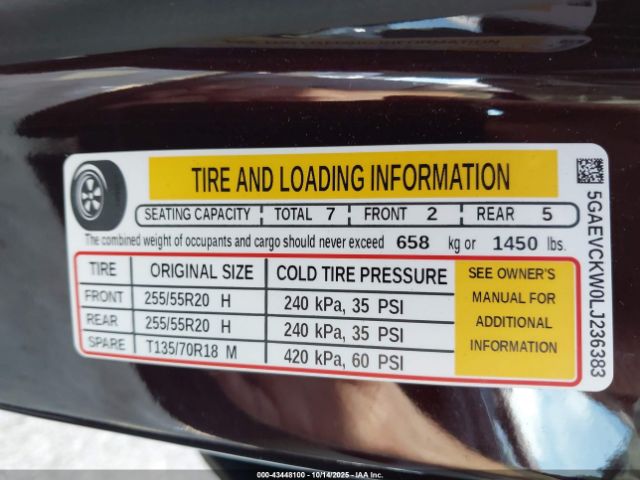 2020 BUICK ENCLAVE 5GAEVCKW0LJ236383 Photo 8