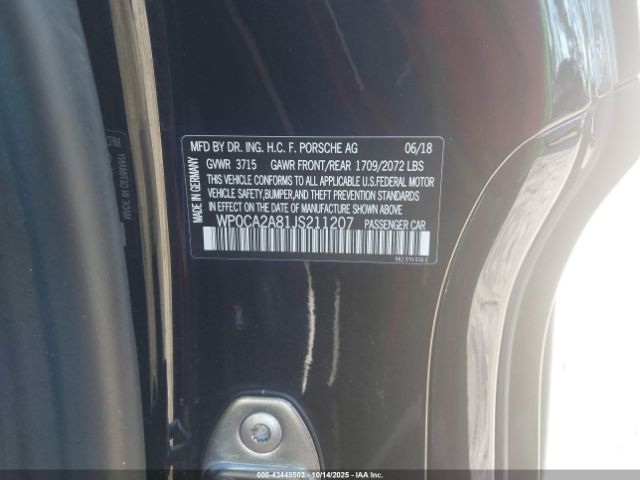 2018 PORSCHE 718 BOXSTER WP0CA2A81JS211207 Photo 8