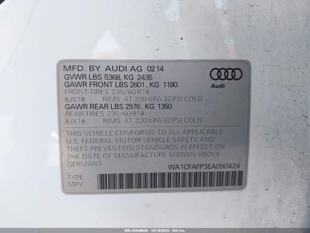 2014 AUDI Q5 WA1CFAFP3EA090424 Photo 8