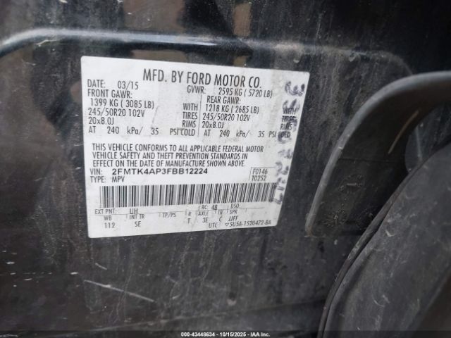 2015 FORD EDGE 2FMTK4AP3FBB12224 Photo 8