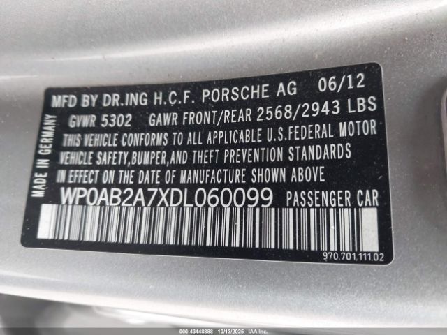 2013 PORSCHE PANAMERA WP0AB2A7XDL060099 Photo 8