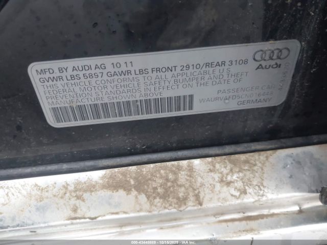 2012 AUDI A8 L WAURVAFD5CN016448 Photo 8