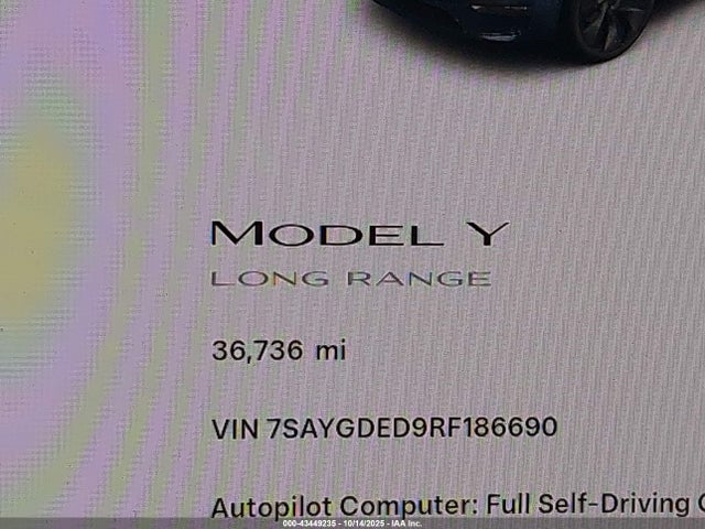 2024 TESLA MODEL Y 7SAYGDED9RF186690 Photo 6