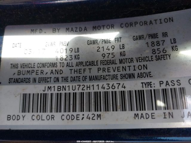 2017 MAZDA MAZDA3 JM1BN1U72H1143674 Photo 8