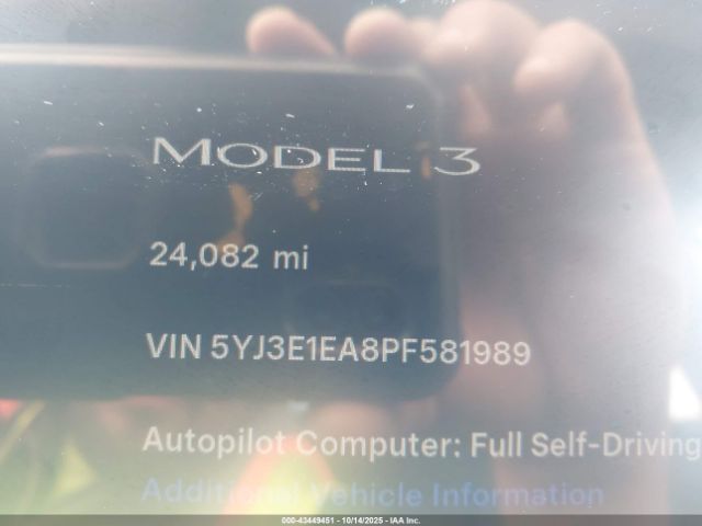 2023 TESLA MODEL 3 5YJ3E1EA8PF581989 Photo 6