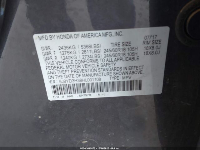 2017 ACURA MDX 5J8YD3H38HL001108 Photo 8
