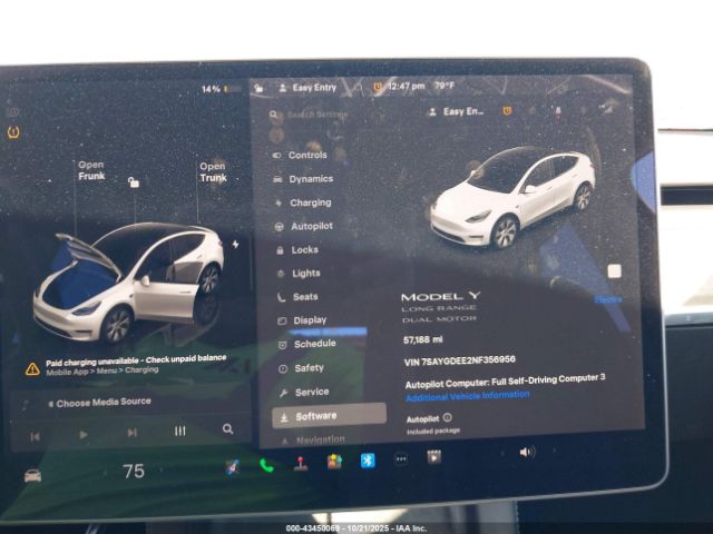 2022 TESLA MODEL Y 7SAYGDEE2NF356956 Photo 6