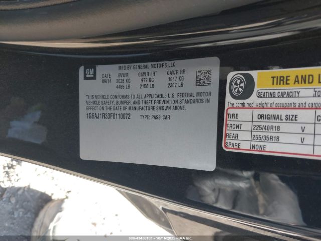 2015 CADILLAC ATS 1G6AJ1R33F0110072 Photo 8